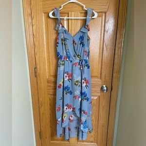 Blue floral summer dress